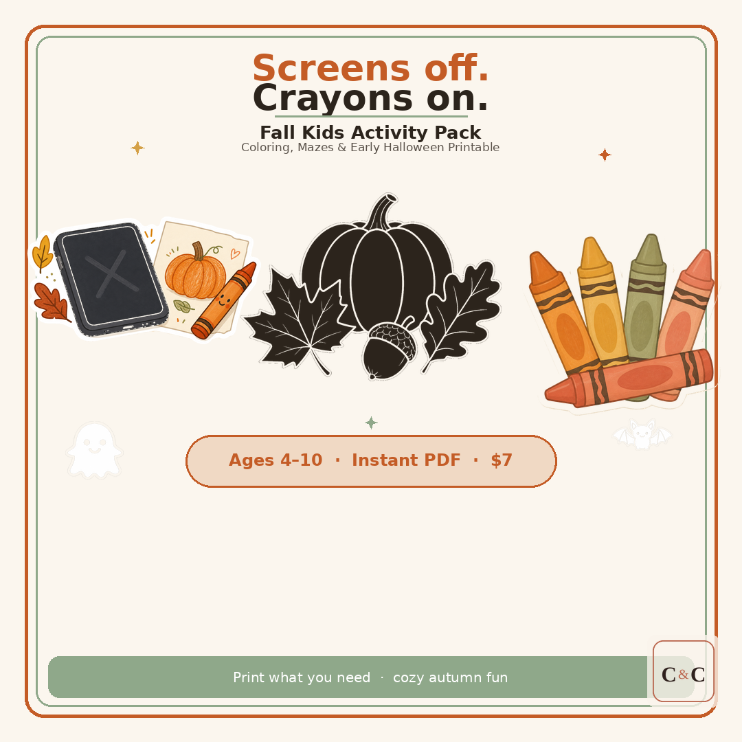Fall Kids Activity Pack product preview